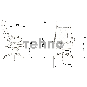 Кресло руководителя Бюрократ T-9924SL светло-коричневый Leather Eichel кожа крестовина металл хром