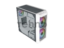 Корпус без блока питания Cooler Master MasterCase HAF 500P, USB3.0x2, USB3.2x1(TypeC), 2x200ARGBFans, 2x120Fan, White, Full Tower, w/o PSU