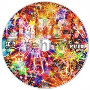 Диск CD-R Mirex 700 Mb, 48х, дизайн Party, Shrink (100 шт.), (100/500)