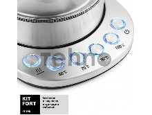 Чайник электрический Kitfort КТ-648 1л. 2200Вт нержавеющая сталь/черный (корпус: стекло)
