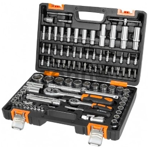 Набор инструментов 1/2дюйм; 1/4дюйм CrV пластик. кейс (94 предм.) Вихрь 73/6/7/5