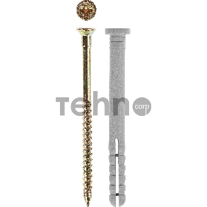 Дюбель-гвоздь полипропиленовый, цилиндрический бортик, 8 x 60 мм, 1050 шт, ЗУБР