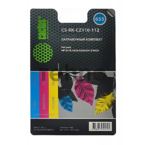 Заправочный набор Cactus CS-RK-CZ110-112 цветной (3x30мл) HP DJ IA 3525/5525/4515/4525