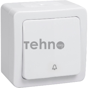 Выключатель кнопочный 1-кл. ОП ГЕРМЕС PLUS ВСк20-1-0-ГПБ IP54 (цвет клавиши: бел.) ИЭК EVMP13-K01-10-54-EC