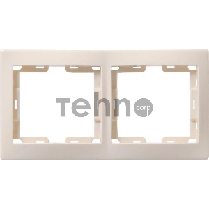 Рамка 2-м КВАРТА РГ-4-ККм горизонт. крем. ИЭК EMK20-K33-DM