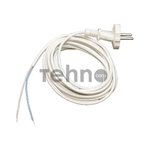 Шнур с электр. вилкой (ПВС-ВП 2х0.75) 2.2м бел. UNIVersal 9632166