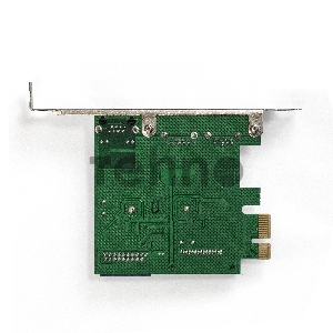 Контроллер ExeGate EX290278RUS EXE-362 PCI-E 2.0, 2*USB3.0 ext + 1*USB3.0 int + LAN UTP 1000Mbps, разъем доп.питания (OEM)