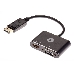 Кабель-переходник DisplayPort(M) ---> HDMI(F)+VGA(F)4K@30Hz VCOM Allum shell<CG640M-0.15>, фото 1