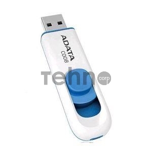 Флеш Диск AData 16Gb C008 AC008-16G-RWE USB2.0 белый