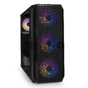 Корпус Miditower ExeGate Mistery X4-NPX600 (ATX, БП 600NPX с вент. 12см, 2*USB+1*USB3.0, HD аудио, черный, 4 вент. 12см с RGB подсветкой, пылевые фильтры, боковая панель - закаленное стекло)