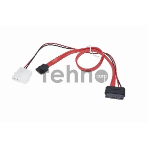Кабель Gembird/Cablexpert Кабель Combo miniSATA , molex+SATA/miniSATA, 6pin+7pin, (длина инт-50см, пит-30см) (CC-SATA-C3)