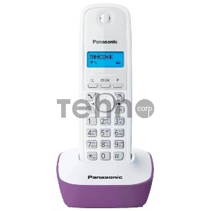 Телефон Panasonic KX-TG1611RUF (сиреневый) {АОН, Caller ID,12 мелодий звонка,подсветка дисплея,поиск трубки}