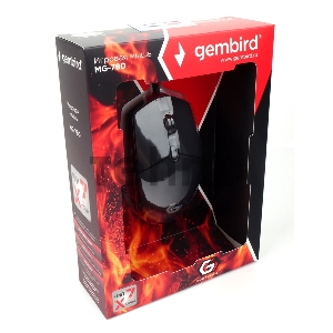 Мышь игровая Gembird MG-780, USB, 2400DPI, 5кнопок+колесо-кнопка, кабель тканевый 1.5 м