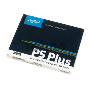 Твердотельный накопитель Crucial P5 Plus, 500GB, SSD, M.2 2280, NVMe, PCIe 4.0 x4, 3D TLC, R/W 6600/4000MB/s, IOPs 360 000/700 000, 300TBW
