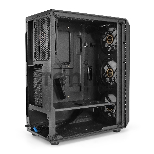 Корпус Miditower ExeGate Mistery X4-NPX600 (ATX, БП 600NPX с вент. 12см, 2*USB+1*USB3.0, HD аудио, черный, 4 вент. 12см с RGB подсветкой, пылевые фильтры, боковая панель - закаленное стекло)