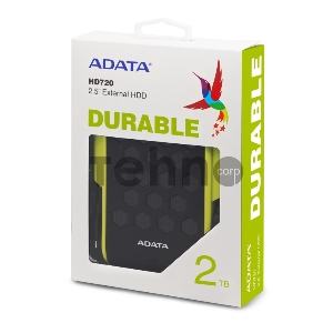 Внешний жесткий диск A-Data USB 3.0 2Tb AHD720-2TU31-CGN HD720 DashDrive Durable (5400rpm) 2.5 зеленый