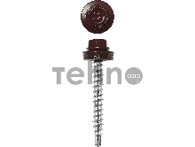 Саморезы СКД кровельные, RAL 3005 темно-красный, 70 х 4.8 мм, 160 шт, для деревянной обрешетки, ЗУБР Профессионал