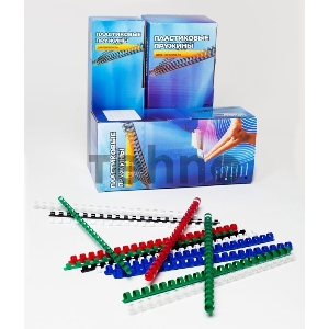 Пружины для переплета пластиковые Office Kit 25мм (на 191-220 листов) черный (50шт) (20204736)