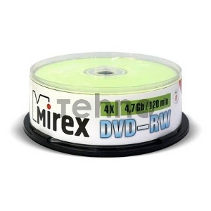 Диск DVD-RW Mirex 4.7 Gb, 4x, Cake Box (50), (50/300)