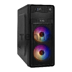 Корпус Miditower ExeGate EX290152RUS EVO-5017-NPX700 (ATX, 700NPX 12см, 1*USB+1*USB3.0, HD аудио, черный, 2 вент. 12см с RGB подсветкой)