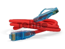 Патч-корд Hyperline PC-LPM-UTP-RJ45-RJ45-C6-2M-LSZH-RD U/UTP, Cat.6, LSZH, 2 м, красный