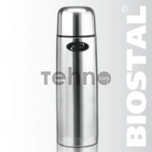 Термос BIOSTAL NB1000 1 л, узкое горло,нерж.,с крышкой-чашкой, 2 пробки (в уп. 12 шт)&