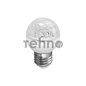 Лампа шар e27 10 LED  Ø50мм  белая 24В (постоянное напряжение)