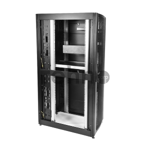 Шкаф серверный напольный ЦМО ШТК-С Проф, 48U, 2215х800х1130 мм (ВхШхГ), дверь: перфорация, боковая панель: сплошная, 2 части, сварной, цвет: чёрный