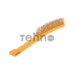 Щетка по металлу с пластиковой ручкой 4 ряд. 260 мм Kranz