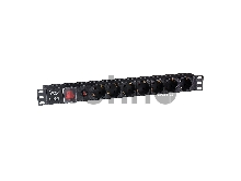 Блок розеток горизонтальный ExeGate ServerPro PDU-19H702 Al-7S-C14-SW-O, 19
