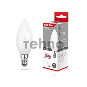 Лампа светодиодная Свеча (CN) 9,5 Вт E14 903 лм 2700 K теплый свет REXANT