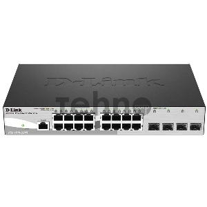 Сетевое оборудование D-Link DGS-1210-20/ME/A1A Управляемый коммутатор 2 уровня с 16 портами 10/100/1000Base-T и 4 портами 1000Base-X SFP