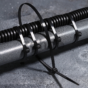 Хомут-стяжка кабельная нейлоновая REXANT 400 x4,8 мм, черная, упаковка 100 шт.