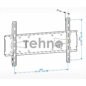 Кронштейн для телевизора Holder PFS-4017 черный 32-60 макс.60кг настенный фиксированный