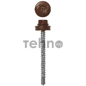 Саморезы СКД кровельные, RAL 8017 шоколадно-коричневый, 35 х 4.8 мм, 1 800 шт, для деревянной обрешетки, ЗУБР Профессионал