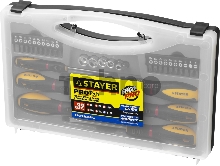 Набор STAYER PROFESSIONAL PROTech 25134-H18_z01  двухкомп рукоятка.намагниченные.32 предмета.в кейс