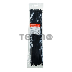 Хомут-стяжка кабельная нейлоновая REXANT 400 x4,8 мм, черная, упаковка 100 шт.