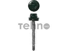 Саморезы СКД кровельные, RAL 6005 зеленый насыщенный, 70 х 4.8 мм, 160 шт, для деревянной обрешетки, ЗУБР Профессионал