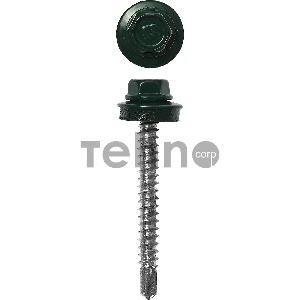 Саморезы СКД кровельные, RAL 6005 зеленый насыщенный, 70 х 4.8 мм, 160 шт, для деревянной обрешетки, ЗУБР Профессионал