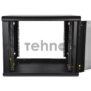 Шкаф телеком. настенный разборный 12U (600х650) дверь стекло,цвет черный (ШРН-Э-12.650-9005) (1коробка)