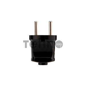 Вилка прямая без з/к 6А черная REXANT