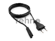 Кабель питания для ноутбуков, аудио/видео техники Cablexpert/Gembird PC-184/2-1.8М, 1.8м, 2-pin, черный, пакет