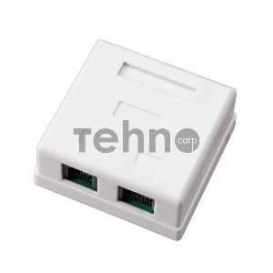 Розетка телефонная + сетевая LAN, на стену, (гнездо 8Р8С (Rj-45) + гнездо 6Р-4С (RJ-11))