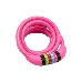Тросовый кодовый замок взломостойкий для велосипедов и колясок 150 см розовый, фото 1