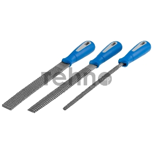 Набор ЗУБР 16657-H3 ПРОФЕССИОНАЛ  Рашпили, плоский, полукруглый, круглый, № 2, 200мм