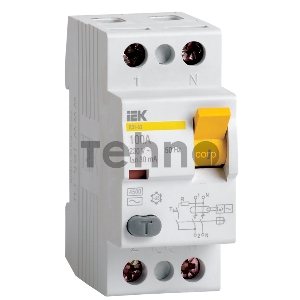 Выключатель дифференциального тока (УЗО) 2п 80А 30мА тип AC ВД1-63 ИЭК MDV10-2-080-030