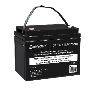 Аккумуляторная батарея ExeGate DT 1275 (12V 75Ah, под болт М6)