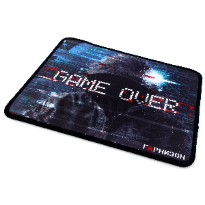 Коврик для мыши Гарнизон GMP-140, рисунок- game over, размеры 250*200*3мм, ткань+резина, оверлок Коврик для мыши Гарнизон GMP-140, рисунок- game over, размеры 250*200*3мм, ткань+резина, оверлок