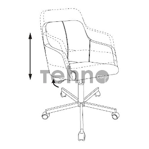 Кресло Бюрократ CH-380M сердитое море 38-415 крестовина металл