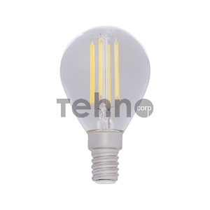 Лампа филаментная REXANT Шарик GL45 7.5 Вт 600 Лм 4000K E14 диммируемая, прозрачная колба